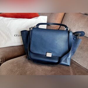 Celine Trapeze Bag - Navy Blue
